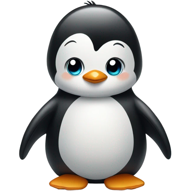 Angry cute penguin emoji