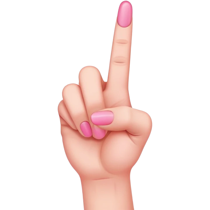 Pink middle finger  emoji