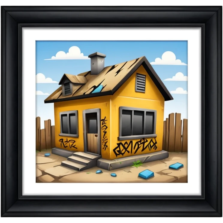 Abandoned trap house in the hood emoji