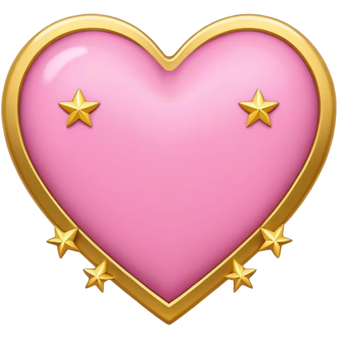 Pink heart with stars emoji