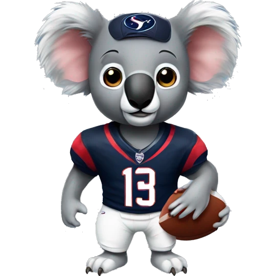 Koala in Houston Texans jersey emoji