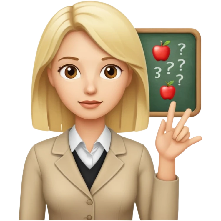 blonde teacher explains a new theory emoji