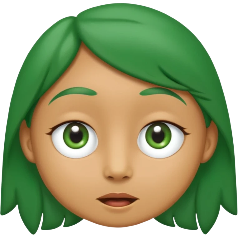 Number four with color green, cute eyes and four mouth from milke salcedo number lore emoji