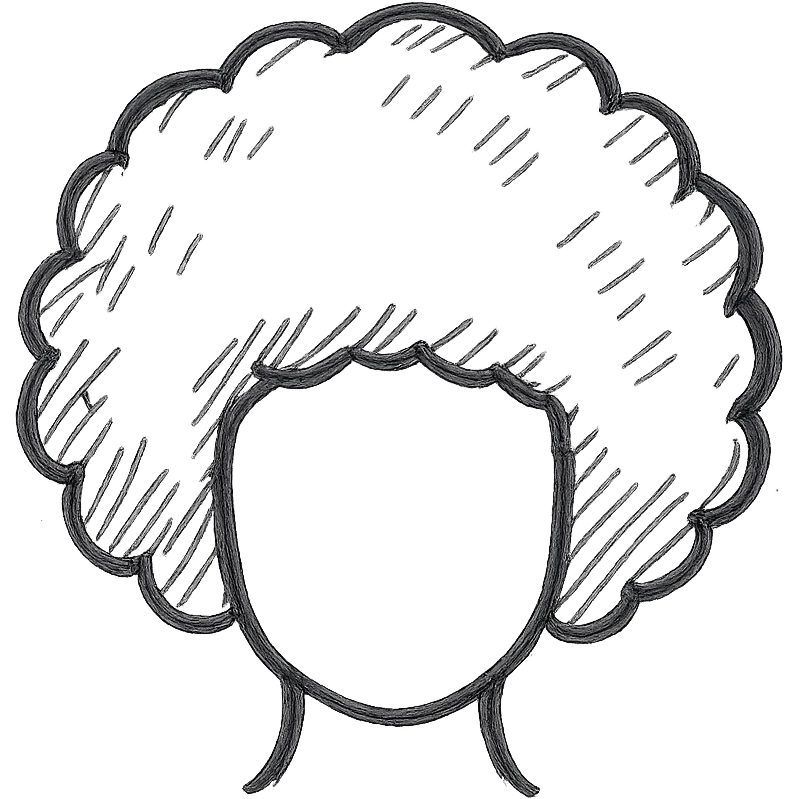 afro hairstyle emoji