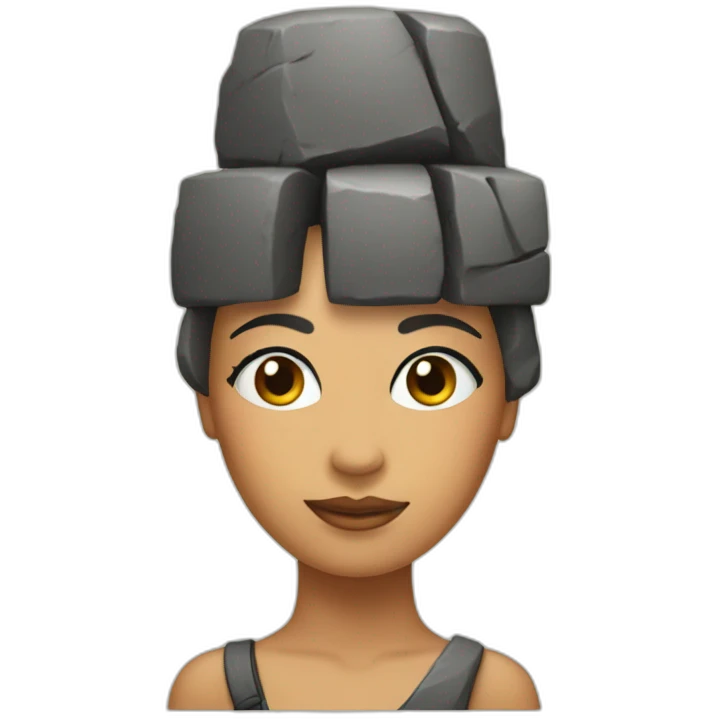 coquette bow on moai emoji