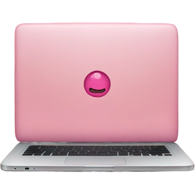 Pink laptop emoji