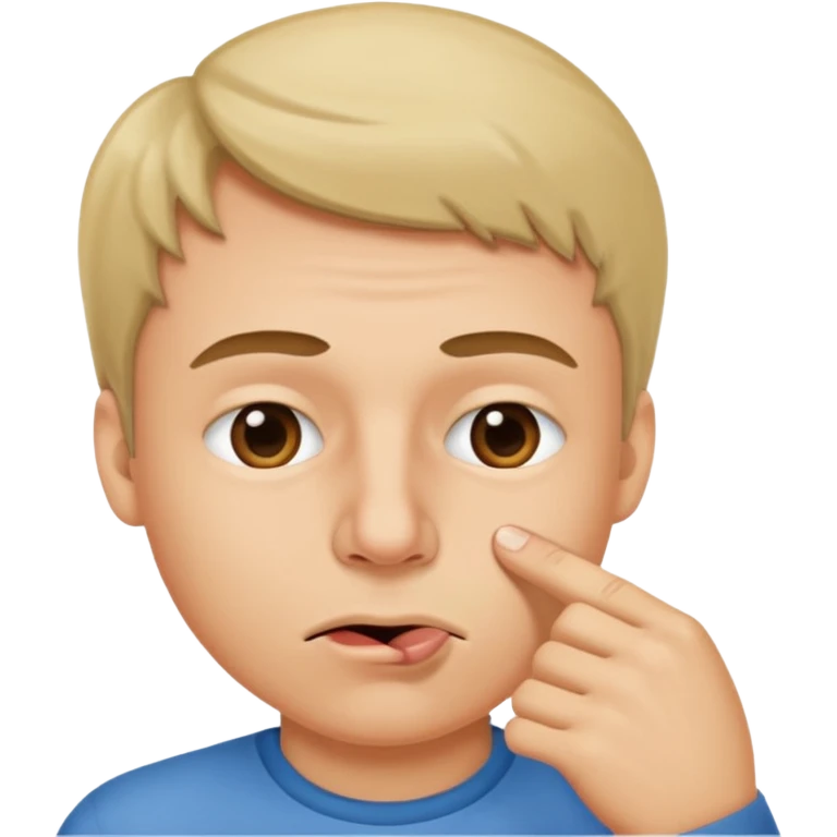 Create an emoji that is picking his nose make it a circle emoji  emoji