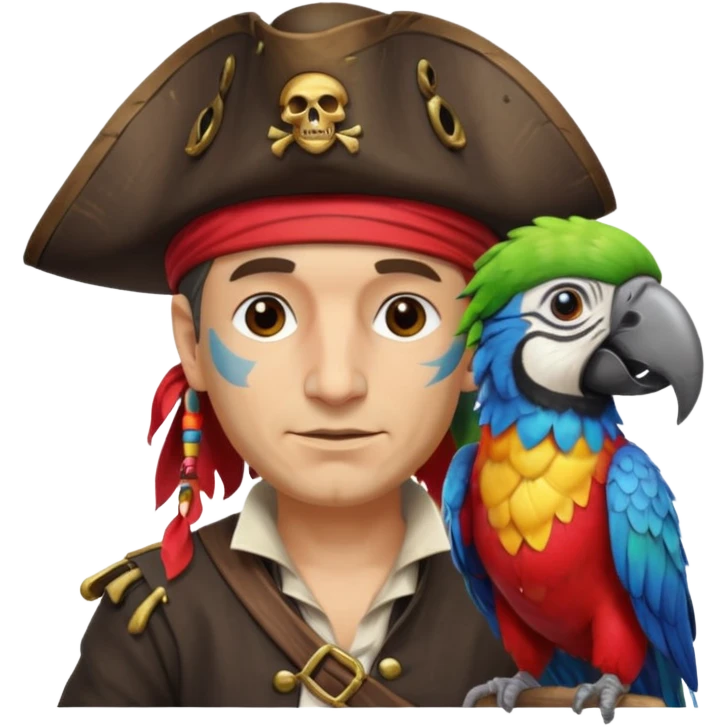 pirate and parrot emoji