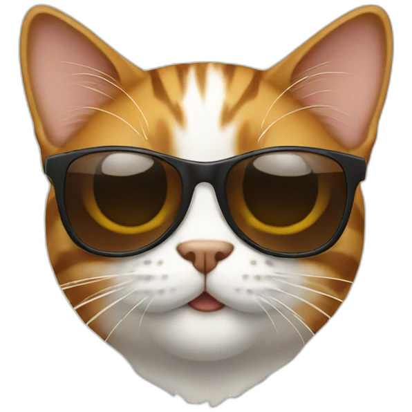 Cat with sunglasses emoji