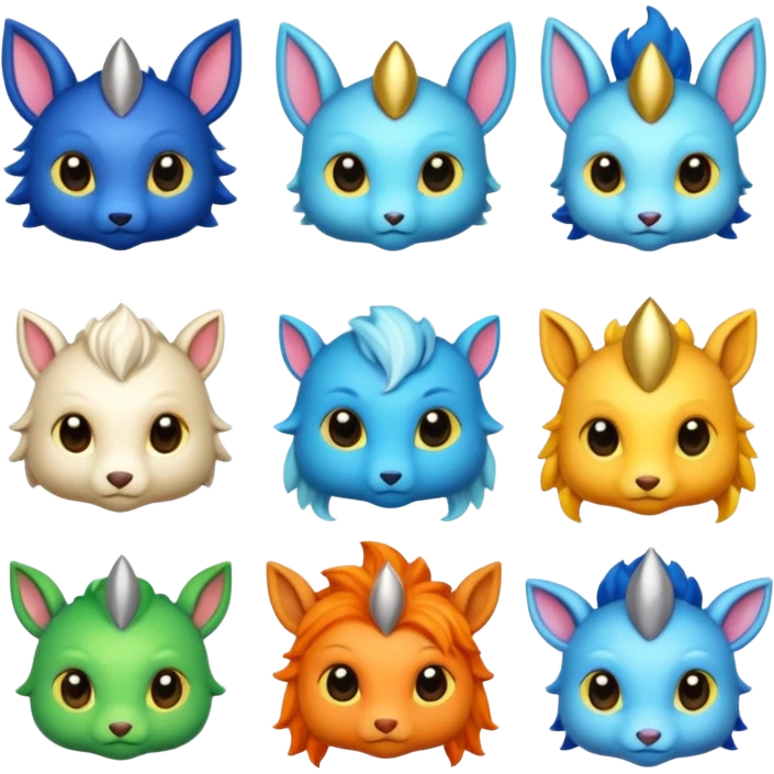 chibi cute mithical creatures emoji