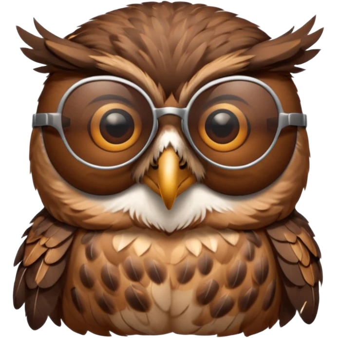 silent owl wearing sunglasses emoji