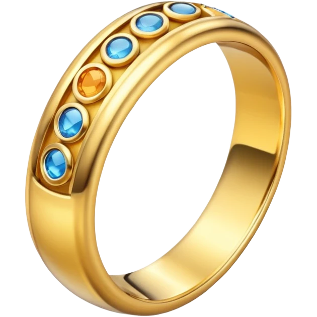 Aesthetic Engagement gold ring emoji flipped with right  emoji
