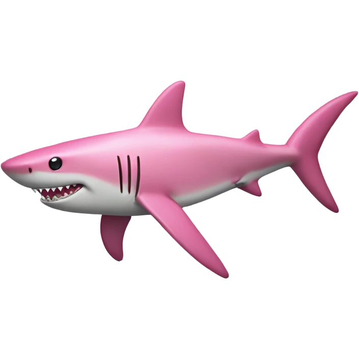 Pink shark emoji