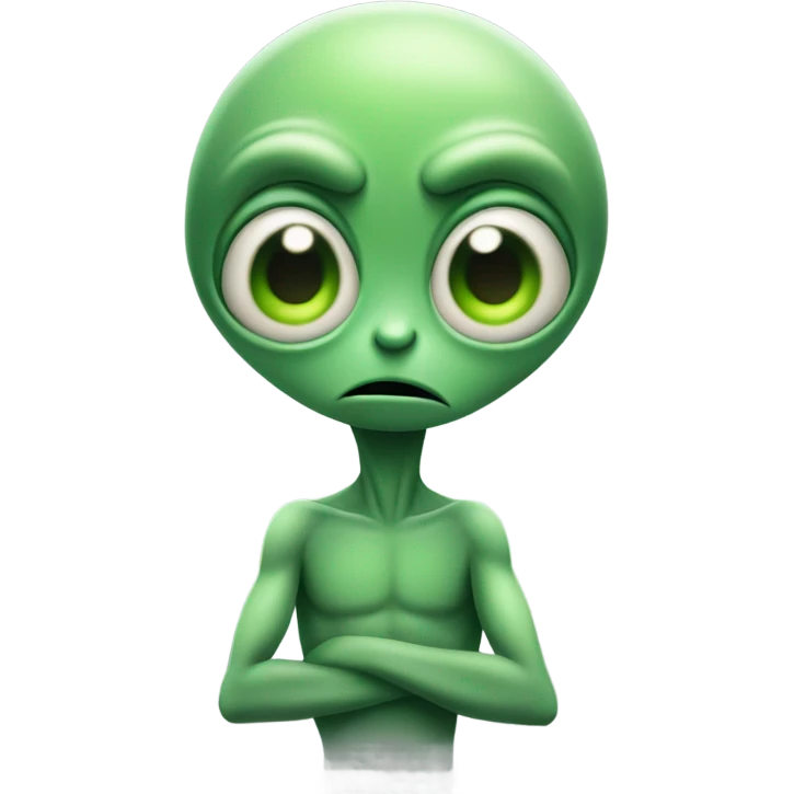 Cool alien from mars not wanting visitors  emoji