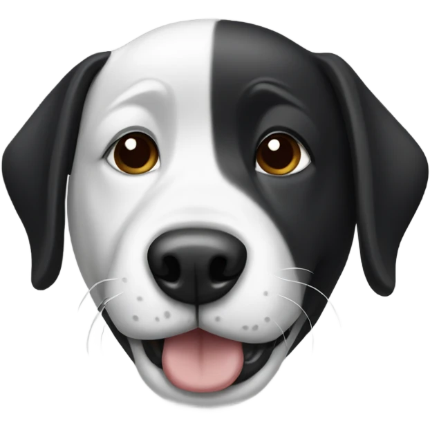 Black and white dog emoji