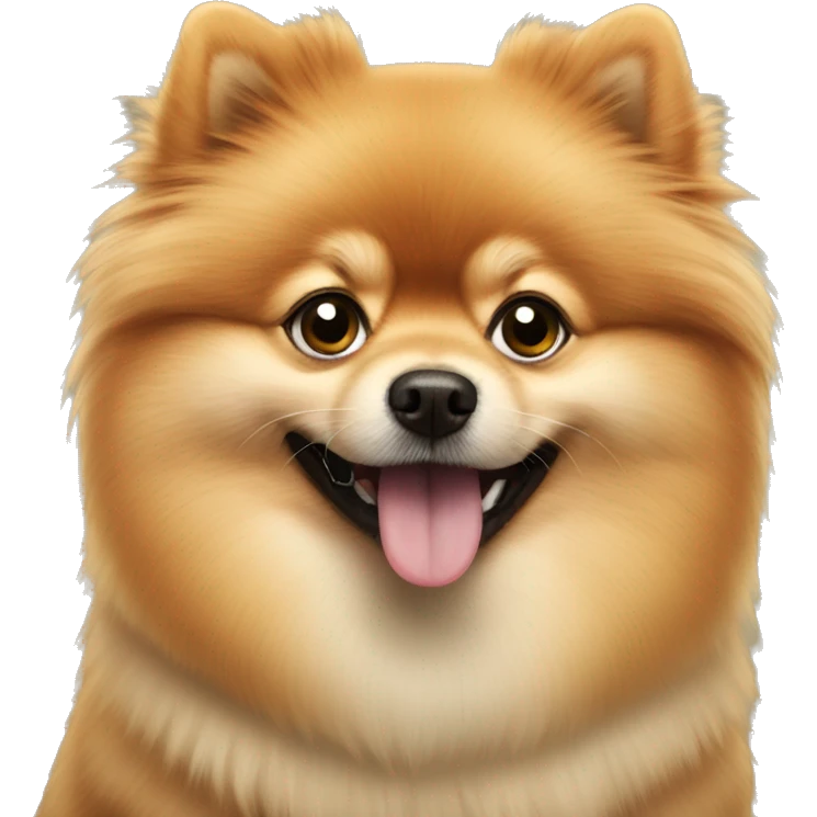 Pomeranian dog saying tap tap tap emoji
