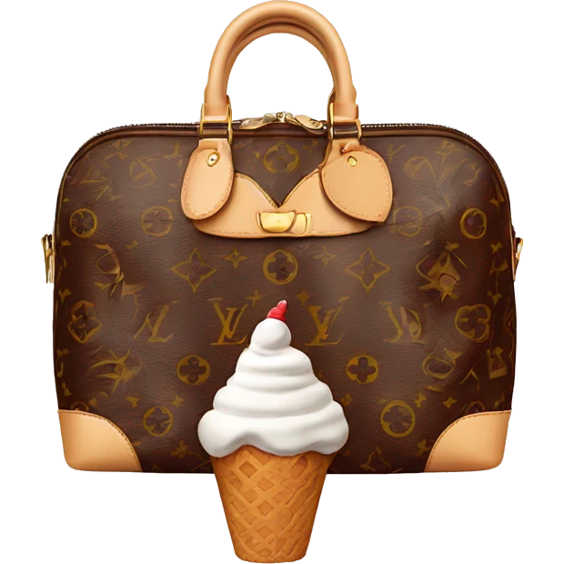 Louis Vuitton Bag whit Icecream emoji