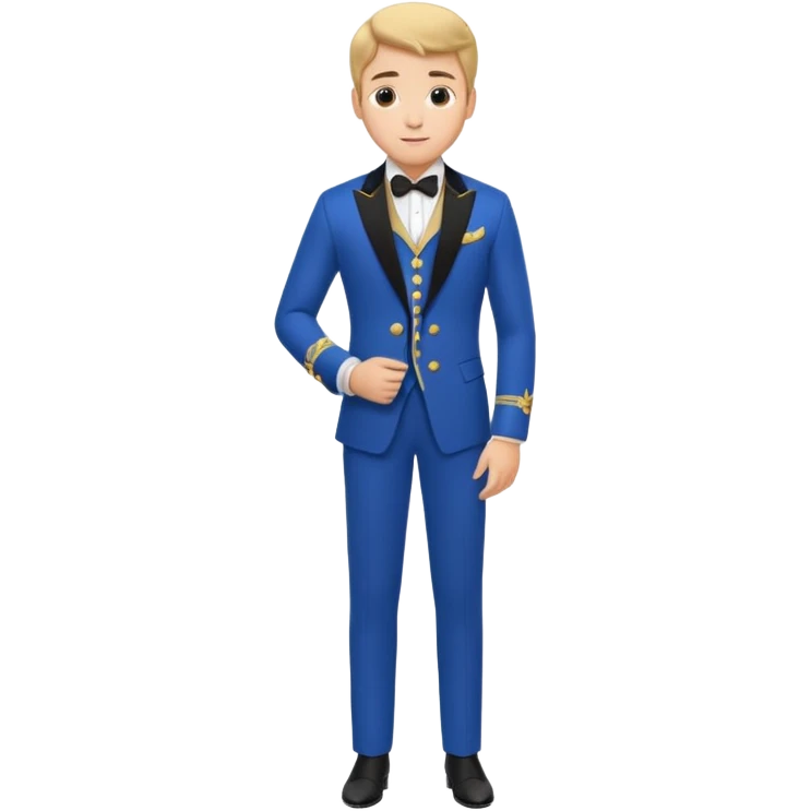 prince charming modern suit confident pose emoji