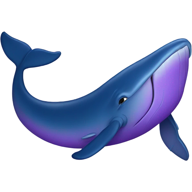 Blue whale purple, open mouth emoji