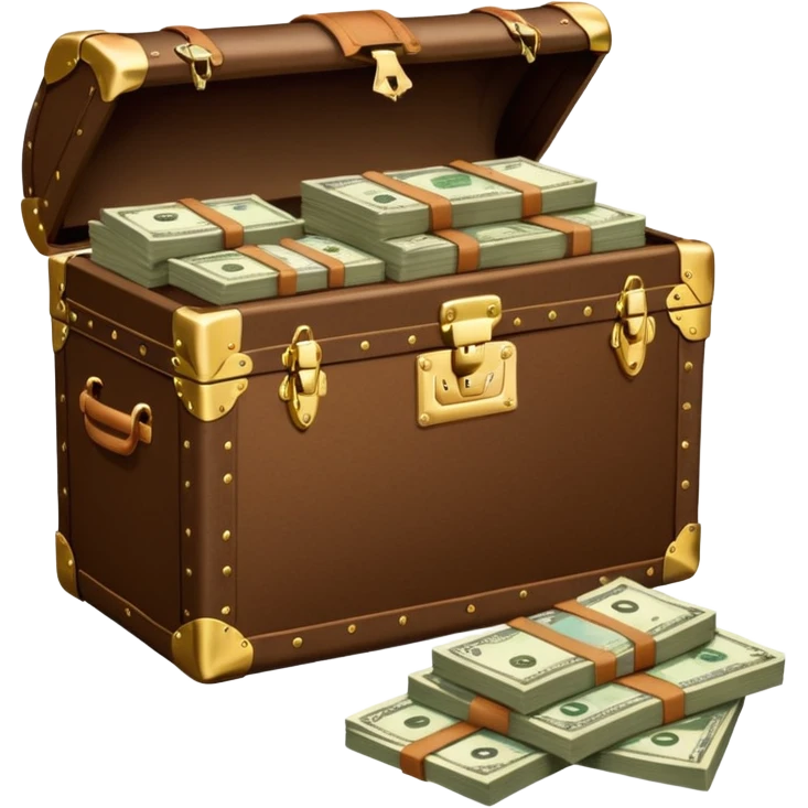 Luis Vuitton Trunk in monry emoji