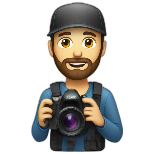 Bearded videographer emoji
