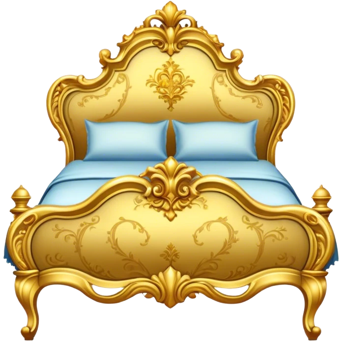 Fancy GOLD YELLO  rococo bed emoji