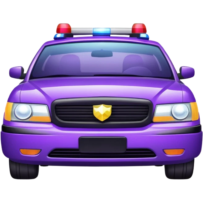 glitter purple police car light emoji