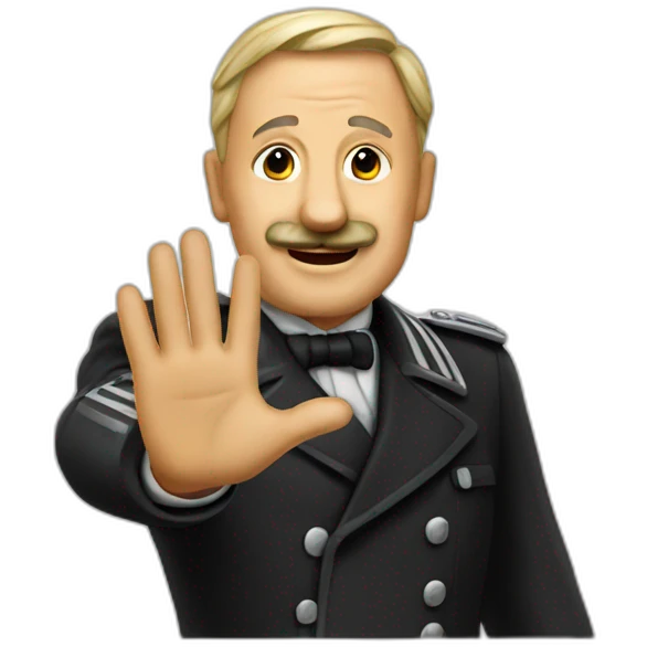 Adolf waving hand emoji