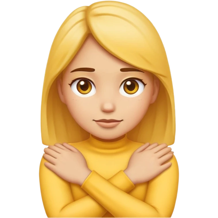 girl emoji with arms crossed over neck  emoji