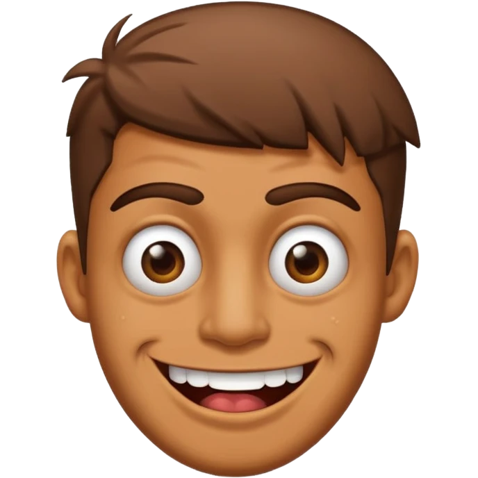 Cool guy with ugly smile and poop emoji