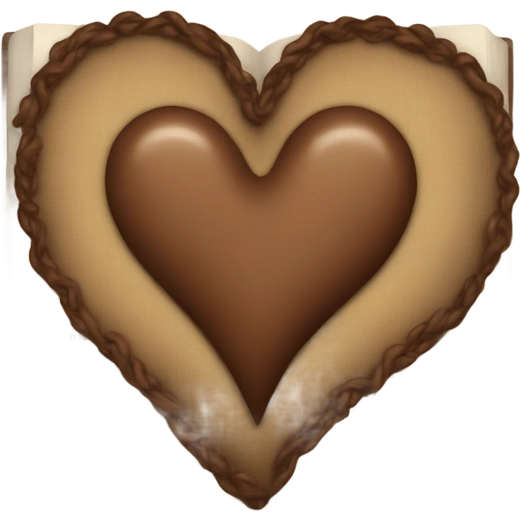 Brown heart book emoji