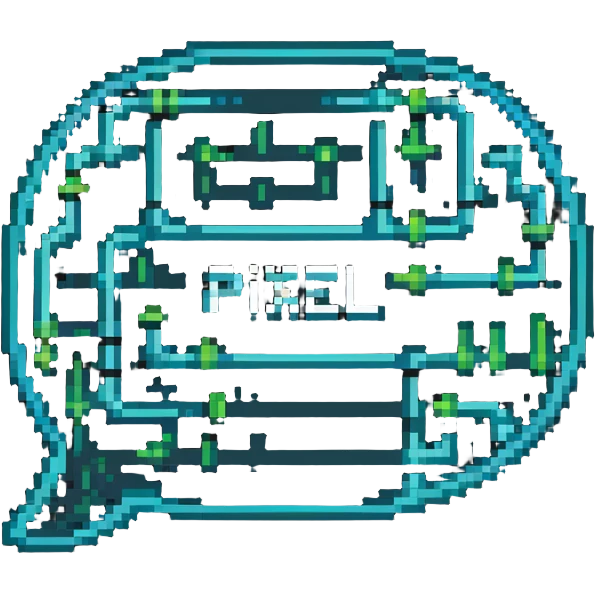 AI chat bubble with circuit patterns, digital conversation icon emoji