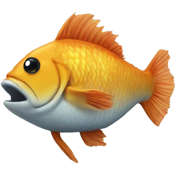 fish wearing a toupee  emoji