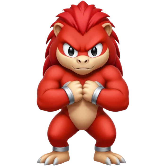 Sonic the hedgehogs friend knuckles a red animal  emoji