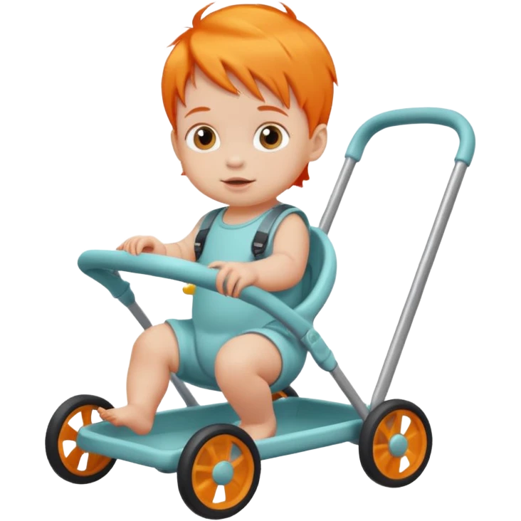 orange hair baby on babywalker emoji