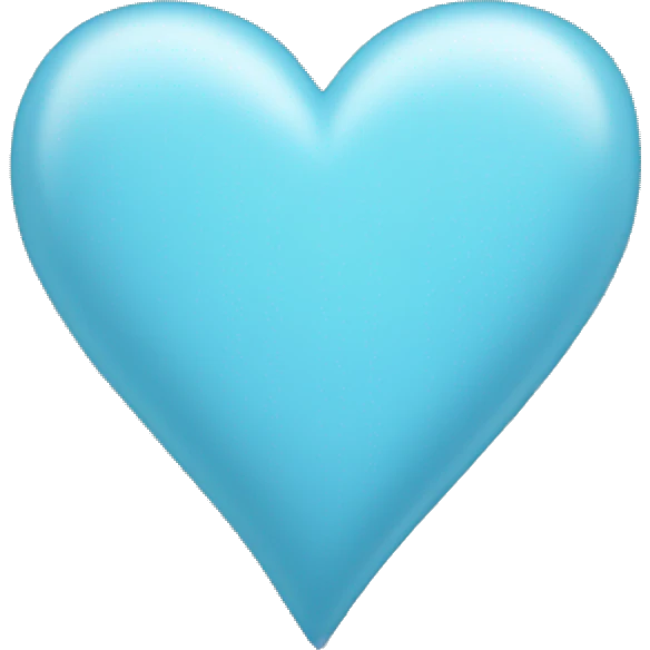 Light blue heart emoji
