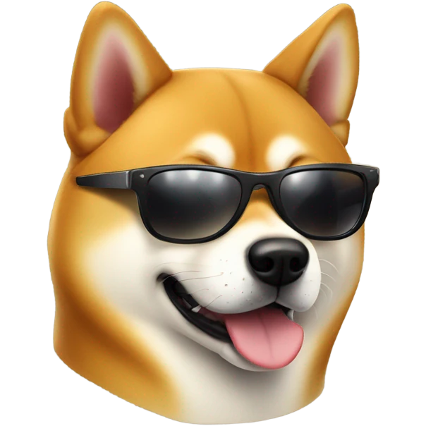 shiba inu wearing sun glasses emoji