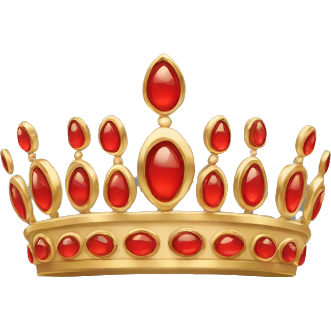 Red and gold tiara  emoji