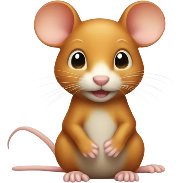 Ginger colored mouse emoji