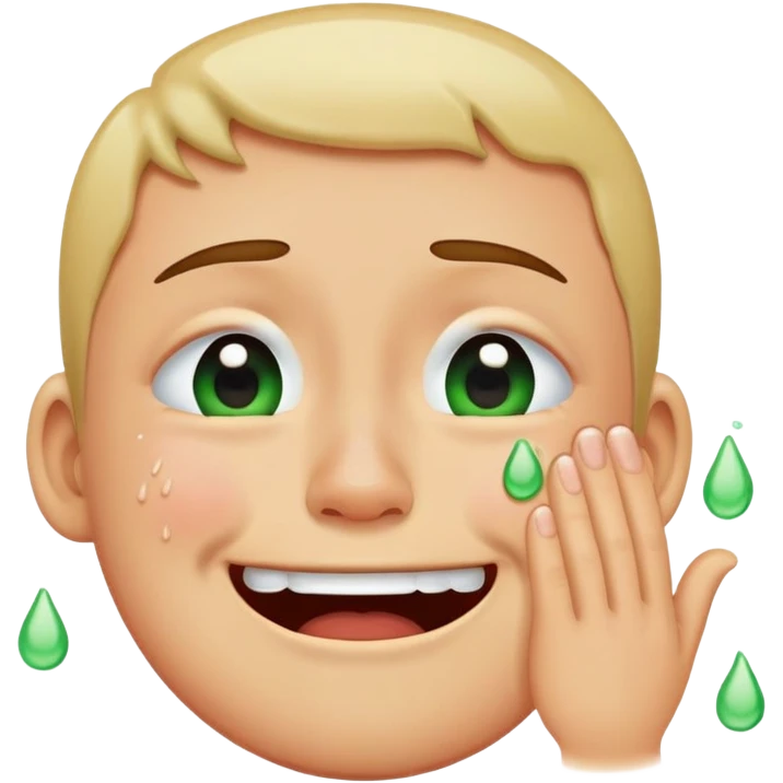 Smiling while crying with boogers  emoji