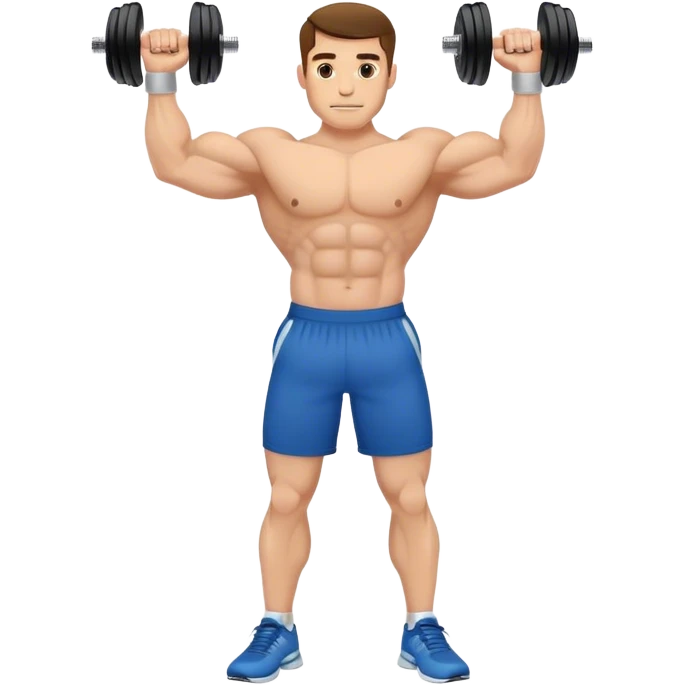 man forearms dumbbell exercise emoji