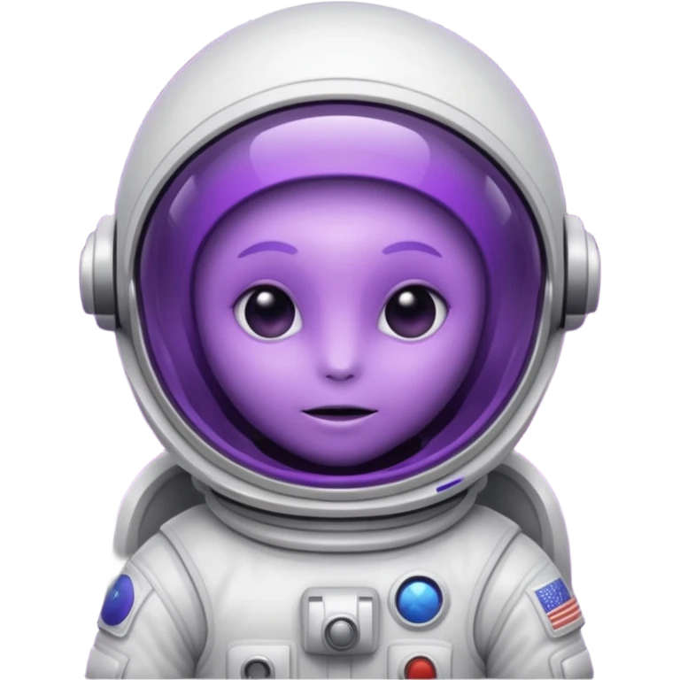 purple alien white Astronaut emoji