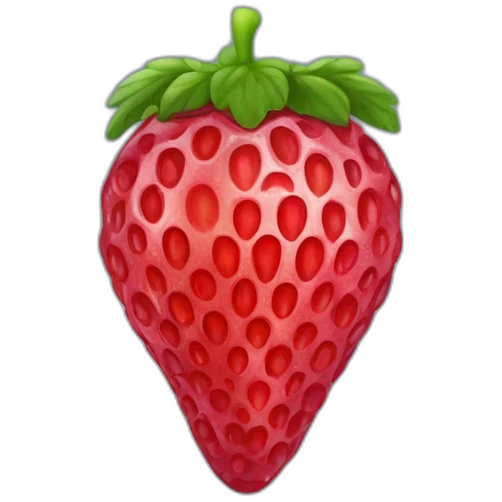 Un fraise une framboise et une myrtille emoji
