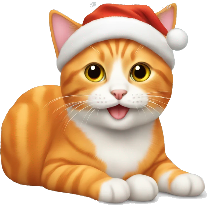 Orange cat that likes Christmas  emoji