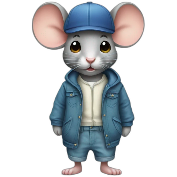 Mouse with clothes emoji