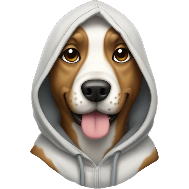 Dog with hoddie emoji