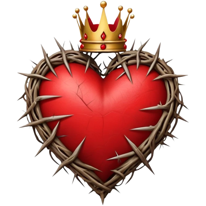 Heart with crown of thorns emoji