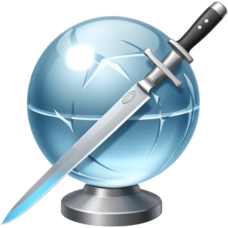 ice ball cutting knife emoji