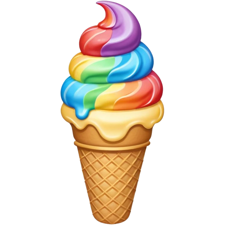 ce cream  rainbow emoji