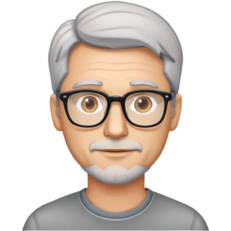 Красивый парень в очках с лёгкой небритостью и седовласый  emoji
